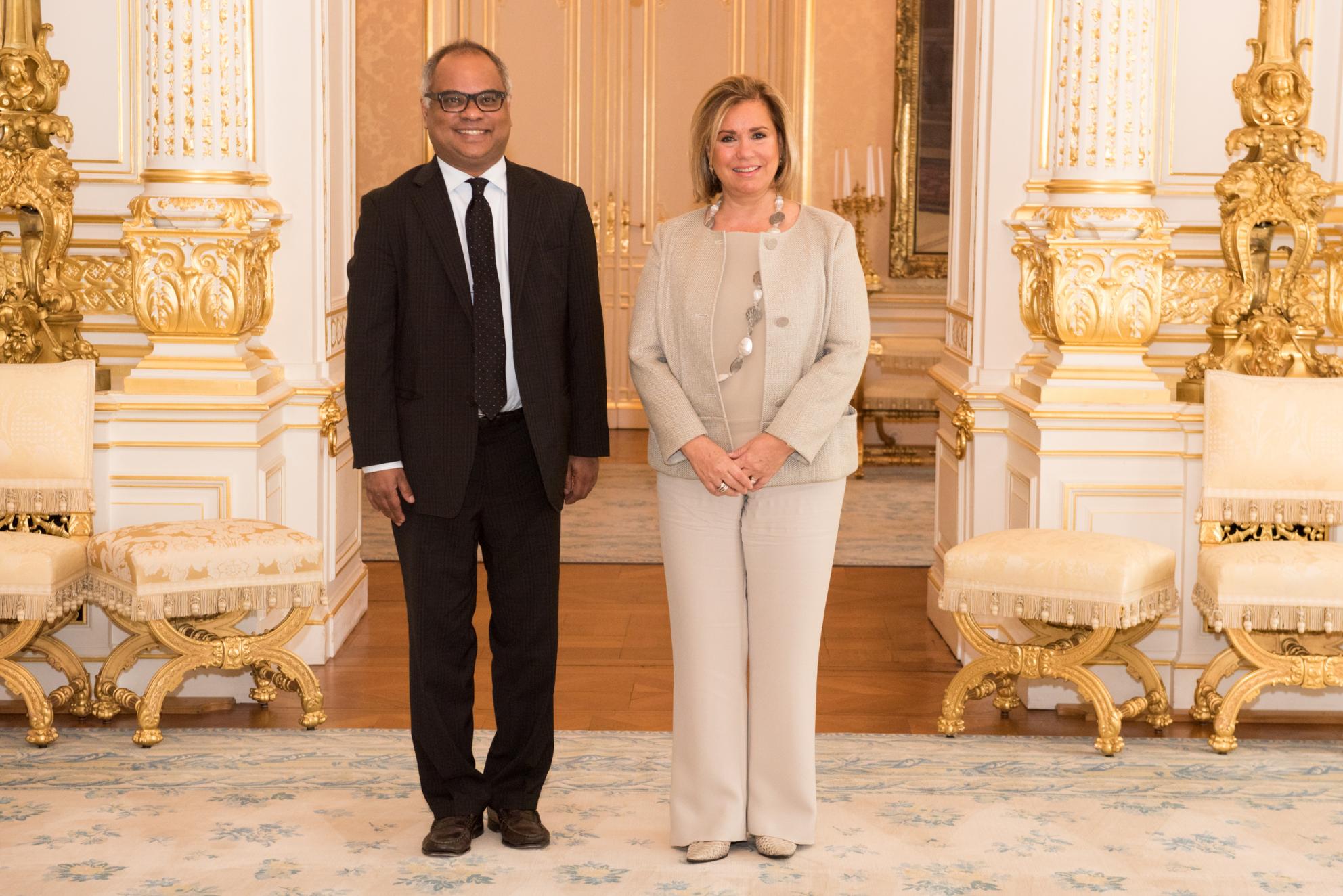 Son Altesse Royale la Grande-Duchesse et M. Kamal Ahmad
