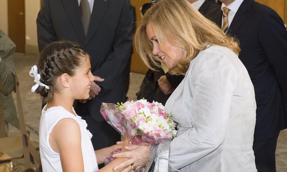 S.A.R. la Grande-Duchesse lors de son arrivée