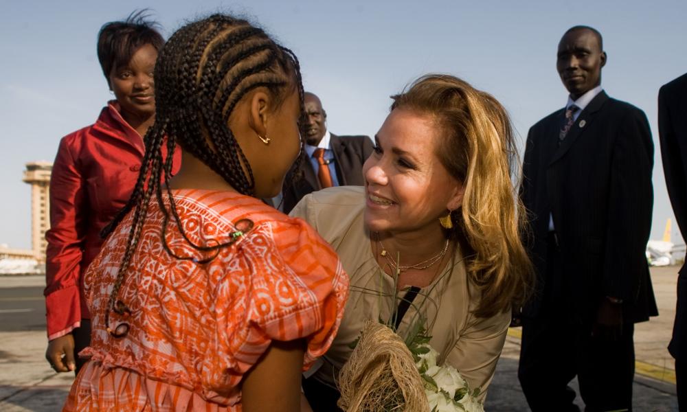 S.A.R. la Grande-Duchesse lors de son arrivée